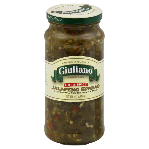 GIULIANO PEPPER SPRD JLPNO HOT SPICY - 16 OZ