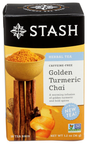 STASH TEA TEA CHAI GOLD TURMERIC - 18 BG