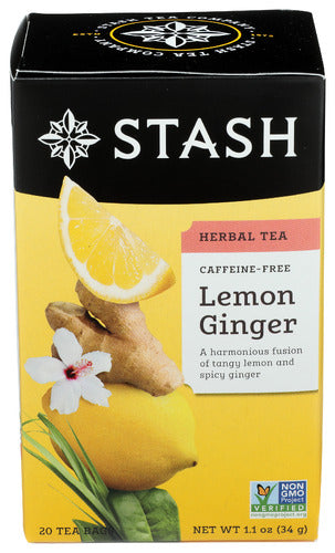 STASH TEA TEA LEMON GINGER - 20 BG