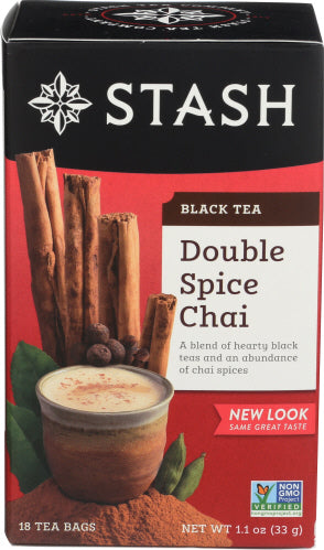 STASH TEA TEA DOUBLE SPICE CHAI ESS - 18 BG