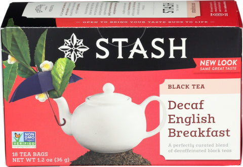 STASH TEA TEA DECAF ENGL BRKFST - 18 BG