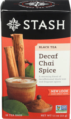 STASH TEA TEA CHAI SPICE DECAF - 18 BG