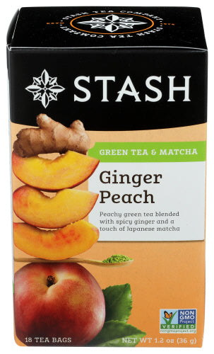 STASH TEA TEA GRN GNGR PEACH MATCHA - 18 BG
