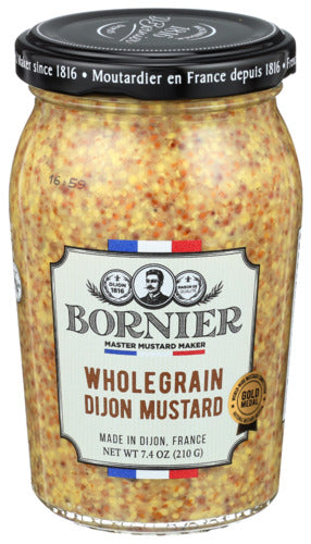 BORNIER MUSTARD WHOLE GRAIN - 7.4 OZ