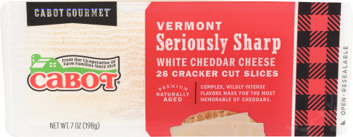 CABOT CHEESE CHDR WHT CRKR SSHP - 7 OZ