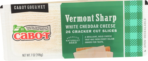 CABOT CHEESE CHDR WHT CRKR VSHP - 7 OZ
