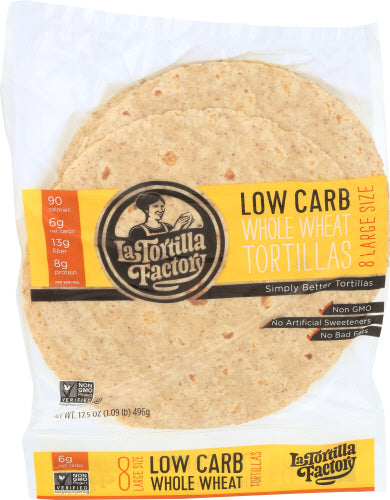 LA TORTILLA FACTORY TORTILLA FLOUR WHLWHT LRG - 17.5 OZ