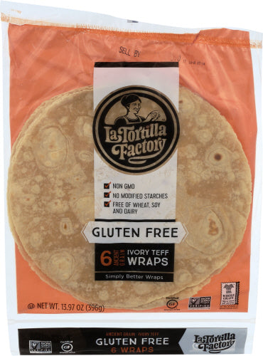 LA TORTILLA FACTORY WRAP WFGF IVORY TEFF - 13.96 OZ