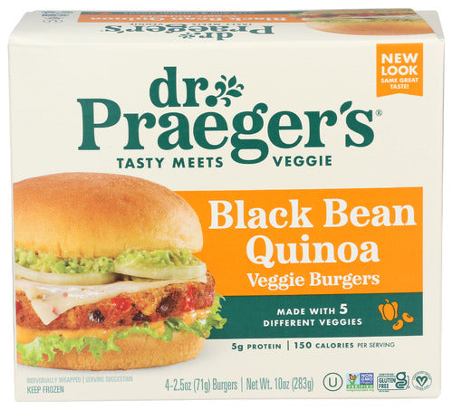 DR PRAEGER BURGER VEGGIE BLCK BEAN - 10 OZ