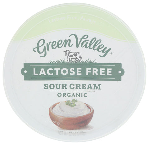 GREEN VALLEY CREAMERY SOUR CREAM LCF ORG - 12 OZ