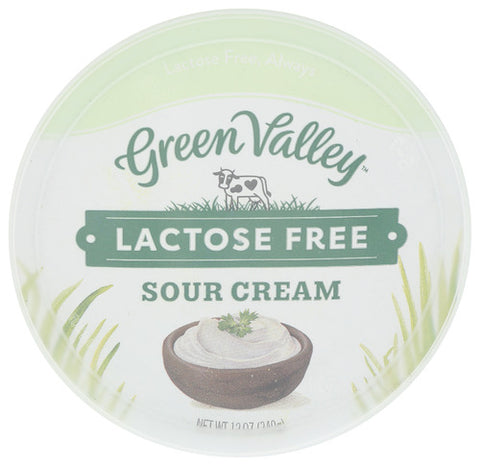 GREEN VALLEY CREAMERY SOUR CREAM LACTOSE FREE - 12 OZ