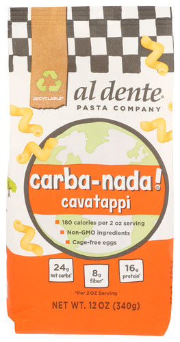 Al Dente 
Pasta Carba Nada Cvatapi, 12 OZ.