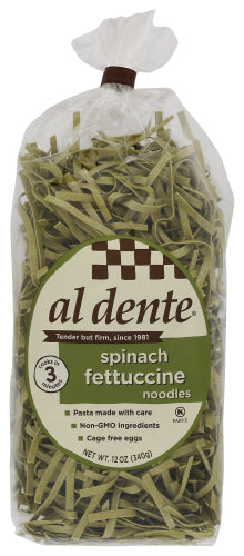 Al Dente 
Pasta Fttccne Spinach, 12 OZ.