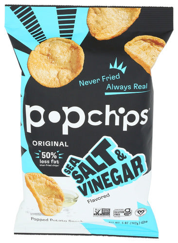 POPCHIPS CHIP SEA SALT & VINEGAR - 5 OZ
