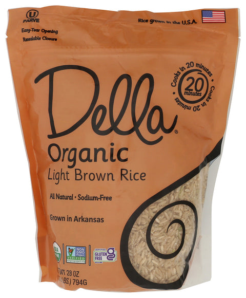 Della Gourmet 
Rice Brown Lng Grain Org, 28 OZ.