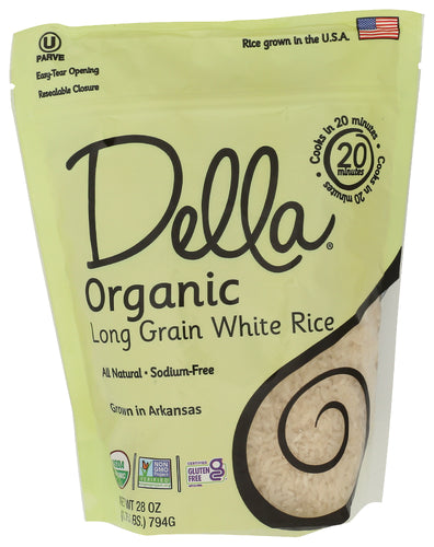 Della Gourmet 
Rice White Lng Grain Org, 28 OZ.
