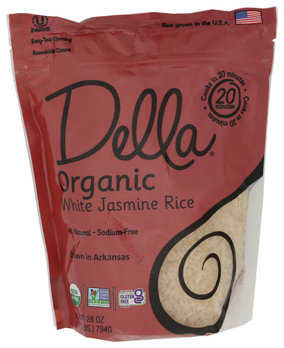 Della Gourmet 
Rice Jasmine White Org, 28 OZ.