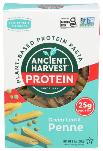 Ancient Harvest 
Pasta Penne Green Lentil, 9.6 OZ.