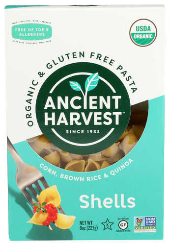 Ancient Harvest 
Pasta Wfgf Shells, 8 OZ.