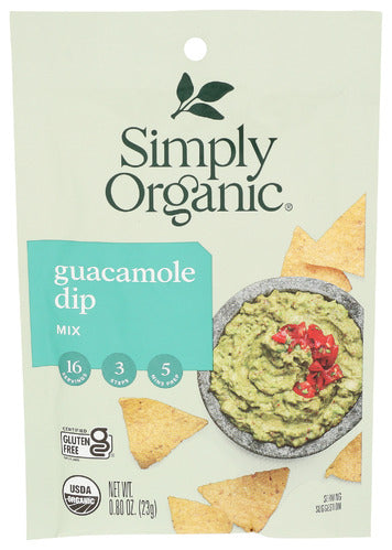 SIMPLY ORGANIC DIP MIX GUACAMOLE - 0.8 OZ