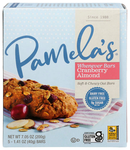 PAMELAS BAR OAT ALMND CRNBRY 5PK - 7.05 OZ