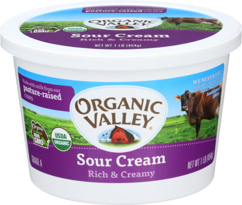 ORGANIC VALLEY SOUR CREAM 4% - 16 OZ