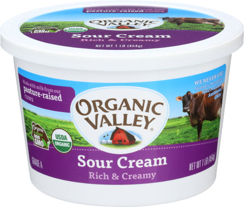ORGANIC VALLEY SOUR CREAM 4% - 16 OZ