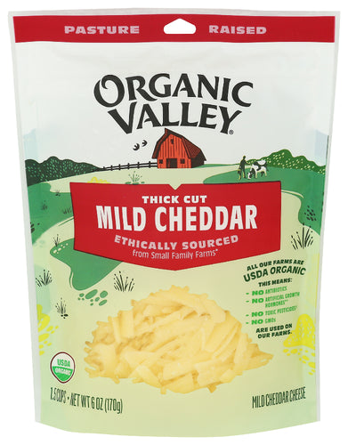 ORGANIC VALLEY CHEESE SHRED CHDR ORG - 6 OZ