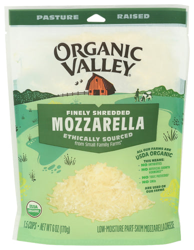 ORGANIC VALLEY CHEESE SHRED MOZZRLA - 6 OZ