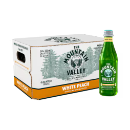 Mountain Valley Sparkling Water White Peach 333 ml Bottle (24 Pack)