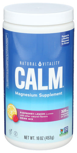 Natural Vitality Vitamin Calm Rspbry Lmn, 16 OZ.