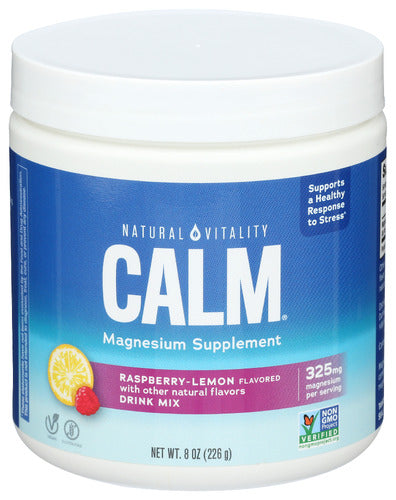 Natural Vitality Calm Powder Rasp Lemon, 8 OZ.