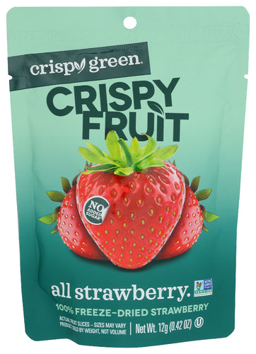 Crispy Green 
Strawberry Dried Sngl Srv, 0.42 OZ.