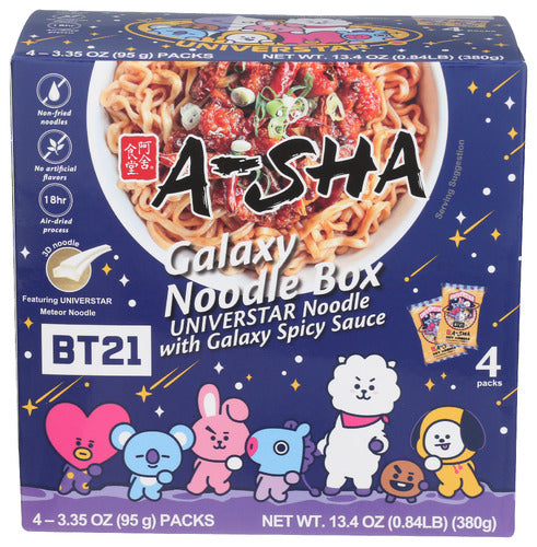 A-Sha 
Noodls Mteor Spcy Sc 4Pk, 13.4 OZ.