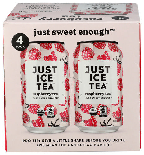 JUST ICE TEA TEA BLK RSPBERRY ORG 4PK - 48 FO