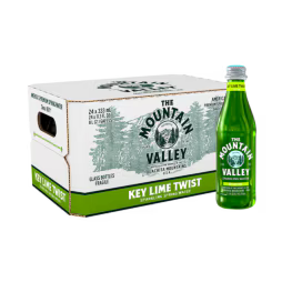Mountain Valley Sparkling Water Key Lime Twist 333 ml Bottle (24 Pack)