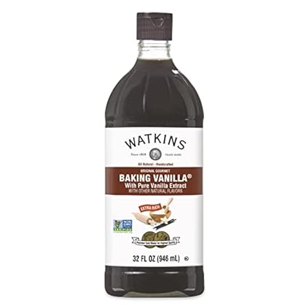 Watkins All Natural Original Gourmet Baking Vanilla, 32 fl. oz. Economy Sized Bottle, 1 Count (21901)