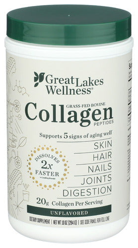 GREAT LAKES WELLNESS COLLAGEN PEPTIDES UNFLAV - 10 OZ