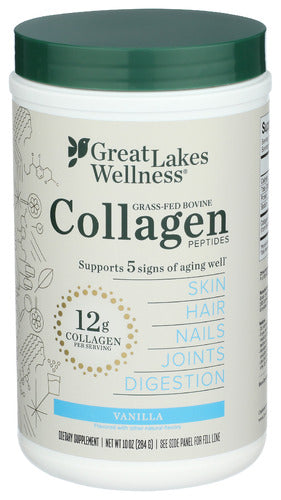 GREAT LAKES WELLNESS COLLAGEN PEPTIDES VANILA - 10 OZ