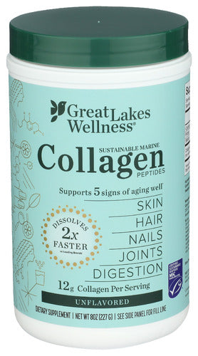 GREAT LAKES WELLNESS COLLAGEN PEPTIDES MARINE - 8 OZ