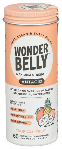 WONDERBELLY ANTACID TROPICAL FRUIT - 60 TB