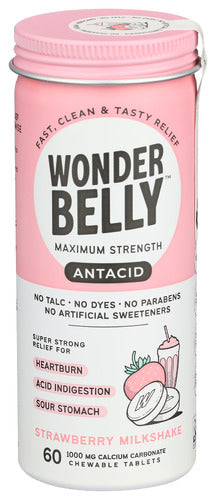 WONDERBELLY ANTACID STRWBRY CHEW - 60 TB