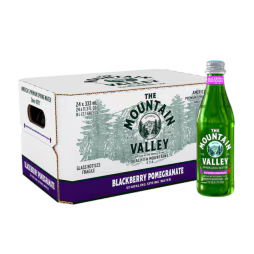 Mountain Valley Sparkling Water Blackberry Pomegranate 333 ml Bottle (24 Pack)
