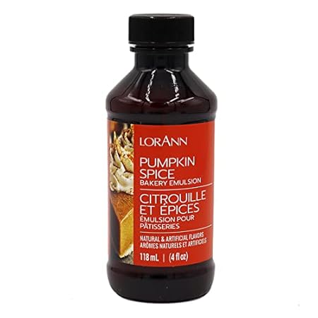 Lorann Oils Pumpkin Spice Bakery Emulsion: Genuine Pumpkin Spice Blend, Perfect for Boosting Fall Flavors in Cakes, Cookies & Desserts, Gluten-Free, Keto-Friendly, Pumpkin Spice Flavoring Essential