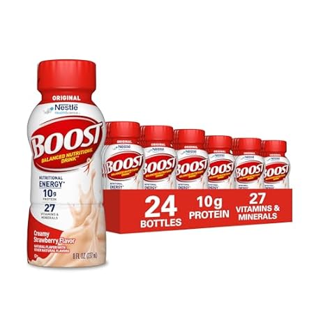 BOOST Original Ready to Drink Nutritional Drink, Creamy Strawberry, 8 fl oz (Pack of 24)