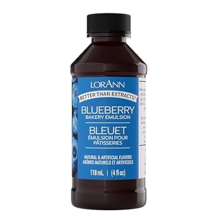 Lorann Oils Blueberry Bakery Emulsion: Realistic Blueberry Flavor, Perfect for Elevating Berry Notes in Baked Goods, Gluten-Free, Keto-Friendly, Blueberry Extract Substitute Essential for Your Kitchen