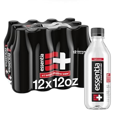 Essentia Water LLC; Ionized Alkaline Bottled Water; 99.9% Pure; 9.5 pH or Higher; Consistent Quality in Every BPA and Phthalate-Free Bottle; 12 Fl Oz (Pack of 12)