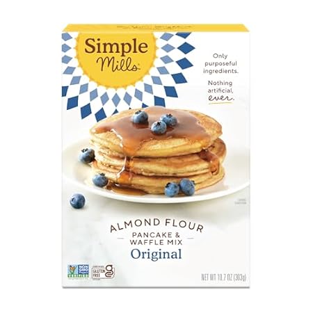 Simple Mills Almond Flour Pancake Mix & Waffle Mix, Gluten Free, Made with whole foods, (Packaging May Vary), 10.7 Ounce (Pack of 1)