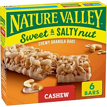 Nature Valley Sweet and Salty Nut Granola Bars, Cashew, 6 Bars, 7.2 oz