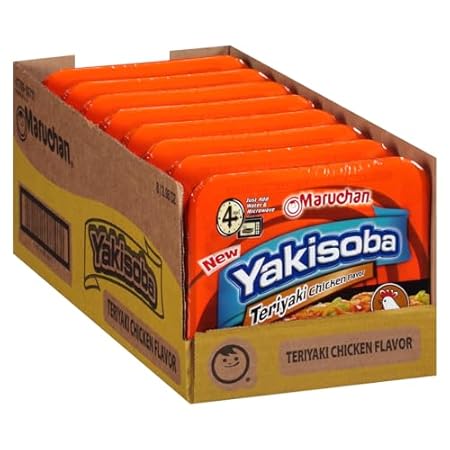 Maruchan Yakisoba Teriyaki Chicken, Japanese Instant Ramen Noodles, 3.98 Oz, 8 Count